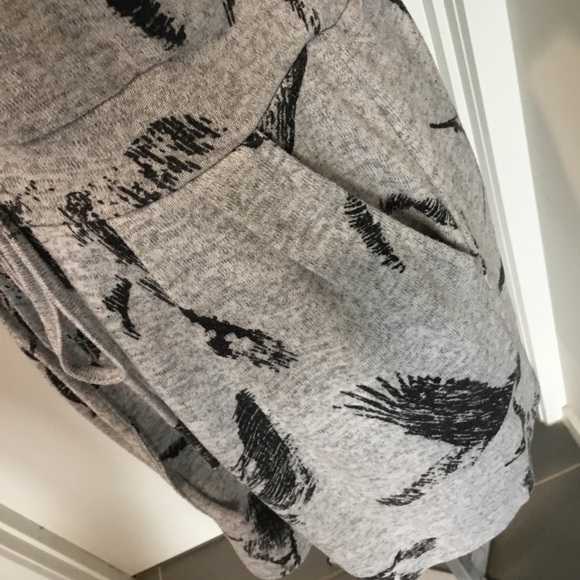 Caroline Morgan Sz S Au Grey Possible Bird Pattern AUC - Picture 6 of 6